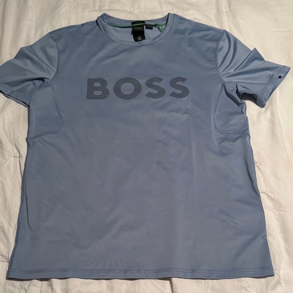 Boss Men's Light Blue Short Sleeve Tee